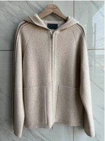 100% Cashmere Zip Hoodie